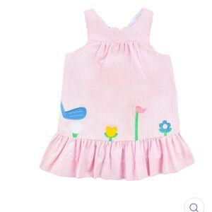 LIKE NEW sear sucker pink golf dress